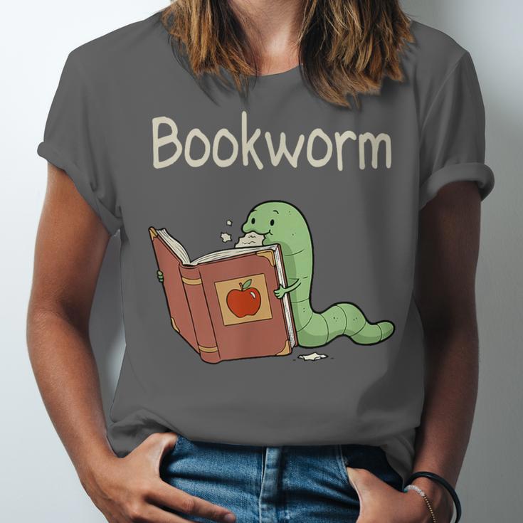 Bookworm Worm Reading Book Lover Read Books Librarian Unisex Jersey T-Shirt