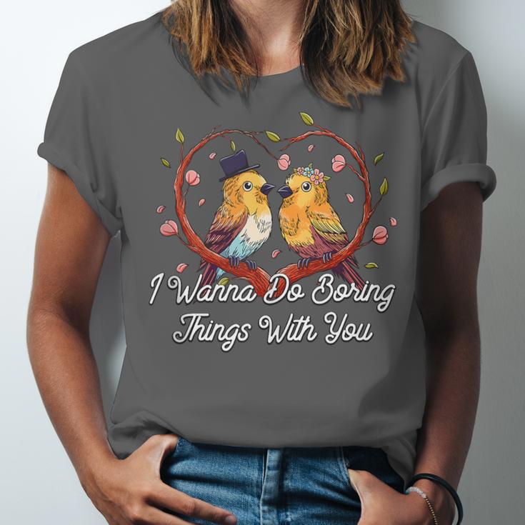 Do Boring Things With You Introvert Couples Antisocial Unisex Jersey T-Shirt Do Boring Things With You Introvert Couples Antisocial Unisex Jersey T-Shirt