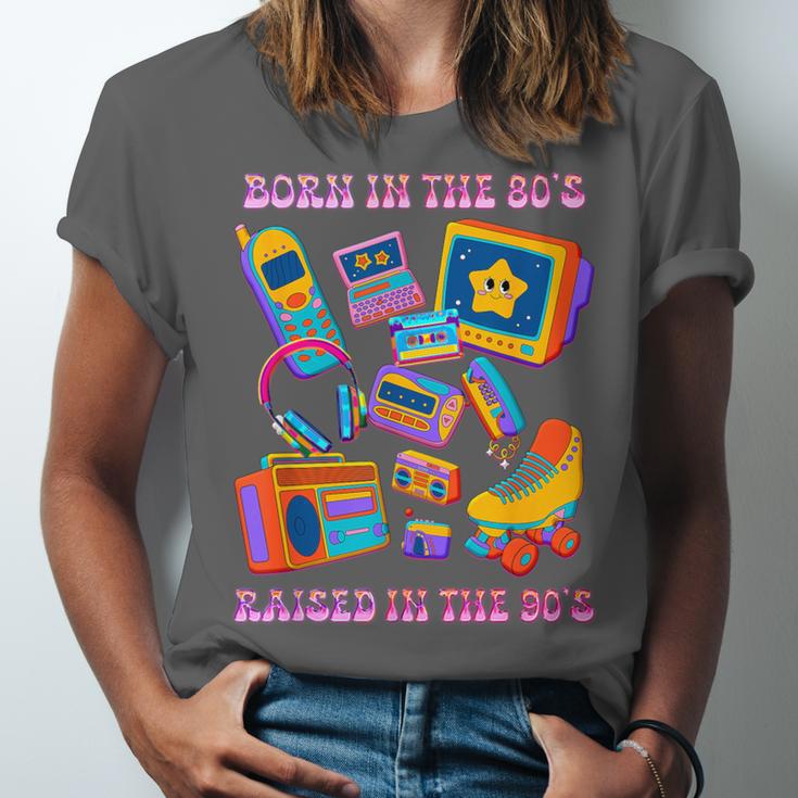 Born In The 80s Raised In The 90s Nostalgia Retro Memories Unisex Jersey T-Shirt