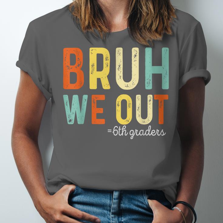 Bruh We Out 6th Graders Second Grade Graduation Unisex Jersey T-Shirt
