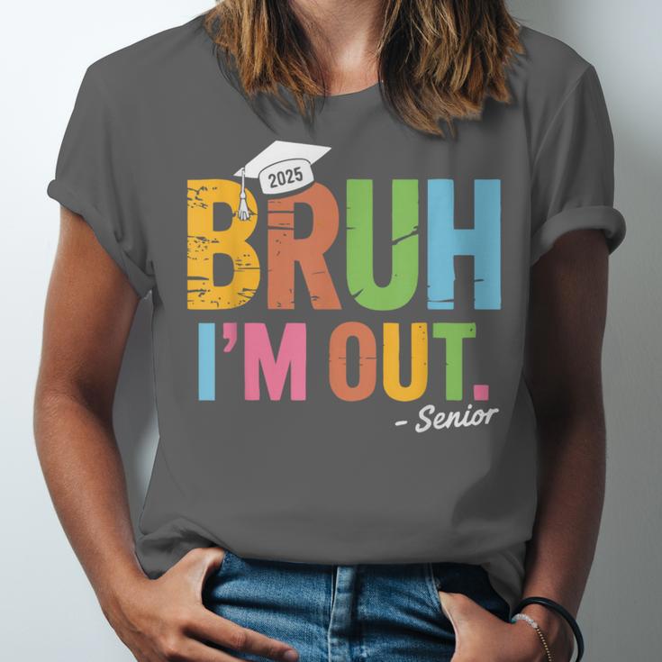 Bruh I'm Out Senior Graduation Unisex Jersey T-Shirt