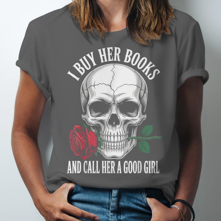 I Buy Her Books And Call Her A Good Girl Book Lover Unisex Jersey T-Shirt