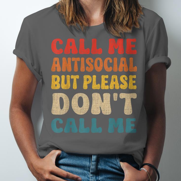 Call Me Antisocial But Please Don't Call Me Introvert Unisex Jersey T-Shirt Call Me Antisocial But Please Don't Call Me Introvert Unisex Jersey T-Shirt