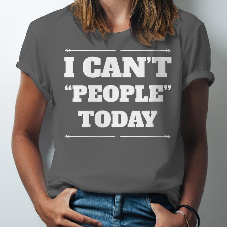 I Can't People Today Anti-Social Introvert Unisex Jersey T-Shirt