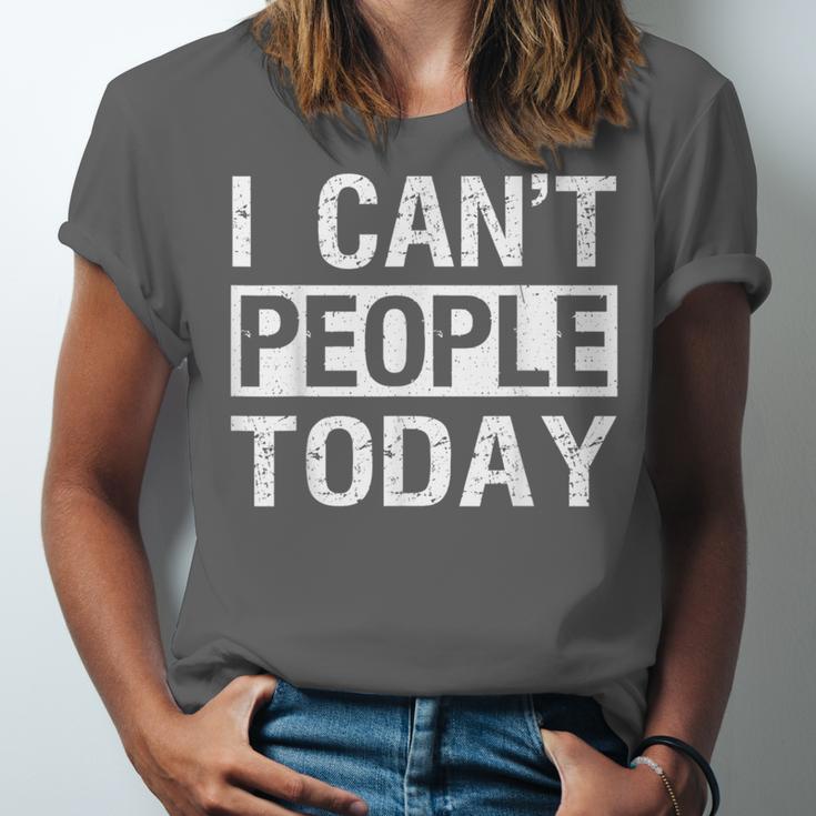 I Can't People Today Introvert Sarcastic Unisex Jersey T-Shirt I Can't People Today Introvert Sarcastic Unisex Jersey T-Shirt