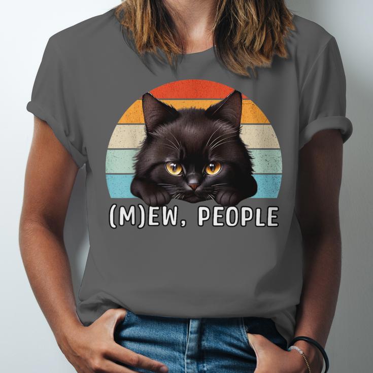 Cat Pun Introvert Anti Social Ew People Kitty Unisex Jersey T-Shirt