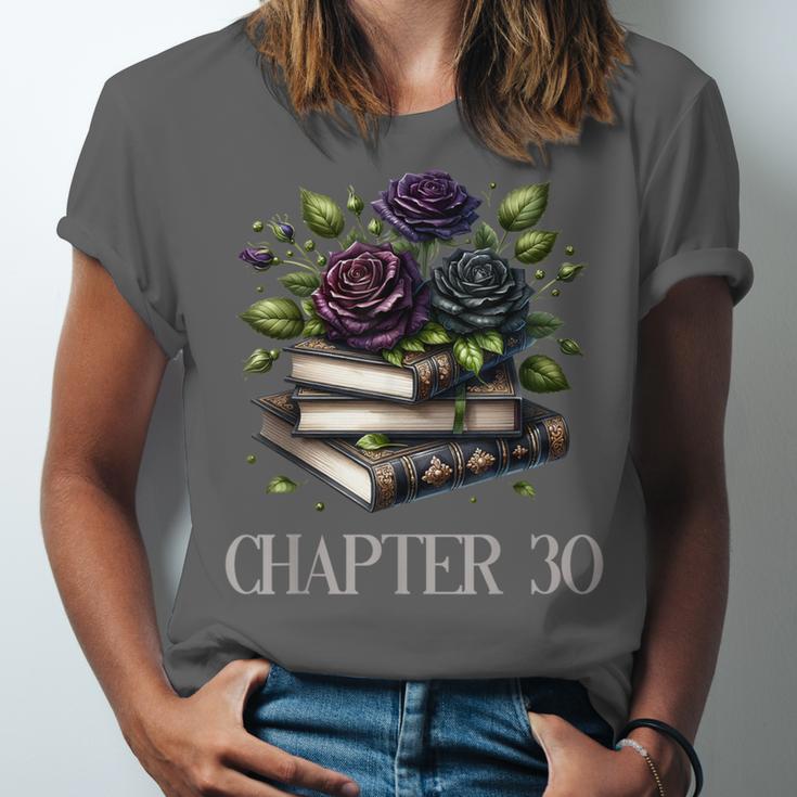 Chapter 30 30th Birthday Women Book Lovers Dark Romance Unisex Jersey T-Shirt