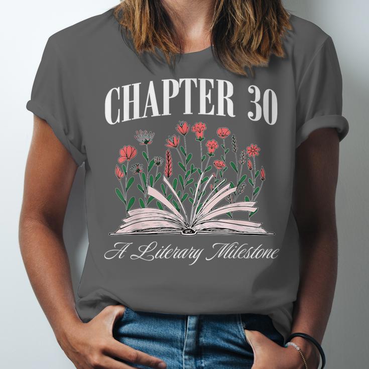 Chapter 30 A Literary Milestone Book Lover Hello 30 Unisex Jersey T-Shirt
