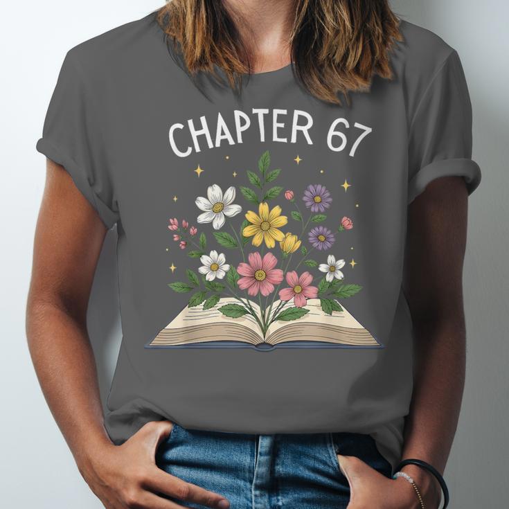 Chapter 67th Birthday Bookworm 67 Memes Book Lovers Unisex Jersey T-Shirt