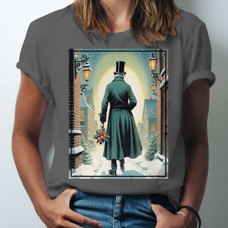 Charles Dickens Christmas Classic Book Ebeneezer Scrooge -Adults Kids Small Short Sleeve T-Shirt Unisex Jersey T-Shirt