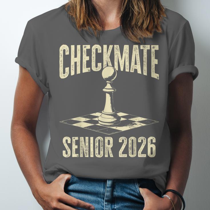 Checkmate Senior 2026 Chess Piece Class Of 2026 Graduation Unisex Jersey T-Shirt