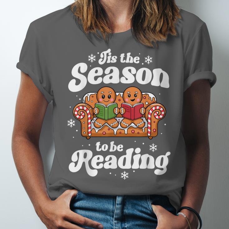 Christmas Book Lover Gingerbread Library Reading Bookaholic Unisex Jersey T-Shirt Christmas Book Lover Gingerbread Library Reading Bookaholic Unisex Jersey T-Shirt