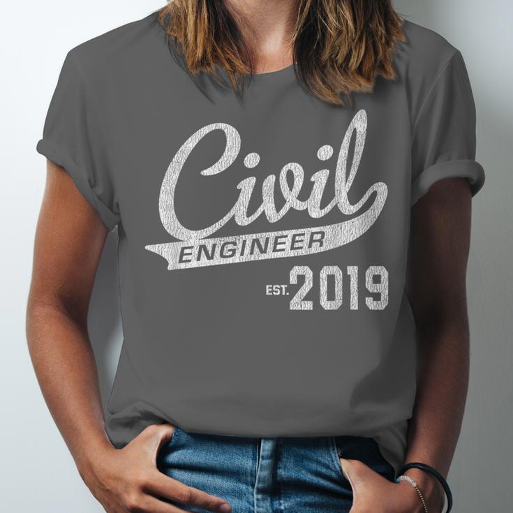 Civil Engineer Est 2019 Graduation Unisex Jersey T-Shirt