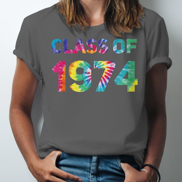 Class Of 1974 School Reunion College Highschool Graduation Unisex Jersey T-Shirt