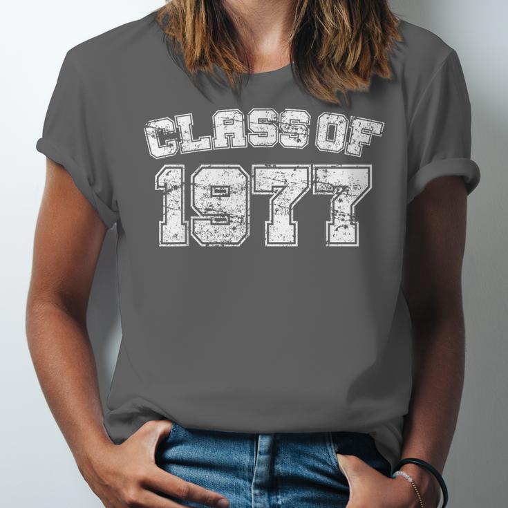 Class Of 1977 77 School Tee Shirt Graduation Class Party Unisex Jersey T-Shirt
