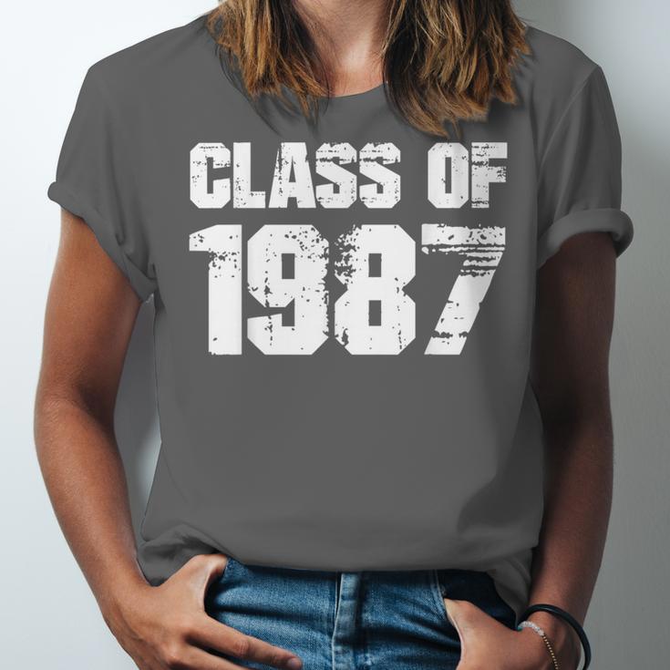 Class Of 1987 High School College Graduation Reunion Unisex Jersey T-Shirt