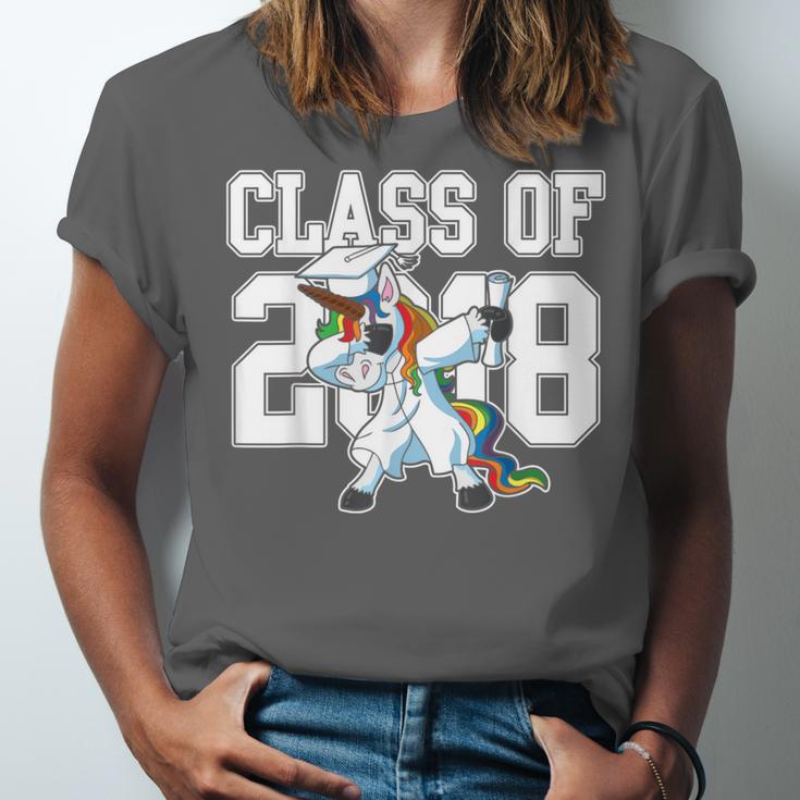 Class Of 2018 Dabbing Unicorn Graduation Shirt Unisex Jersey T-Shirt