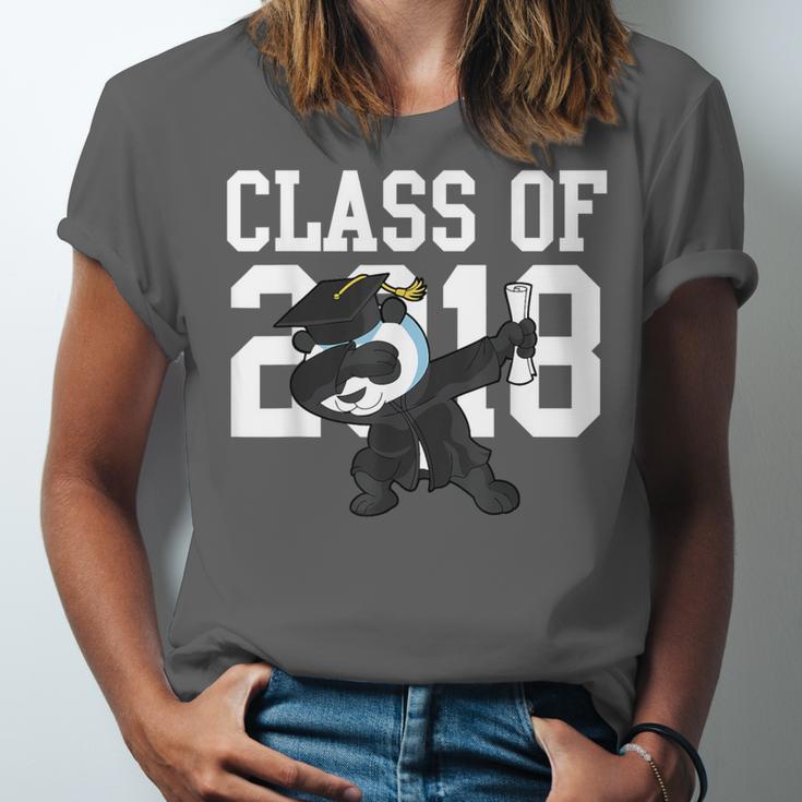 Class Of 2018 Graduation Dabbing Panda Bear Unisex Jersey T-Shirt