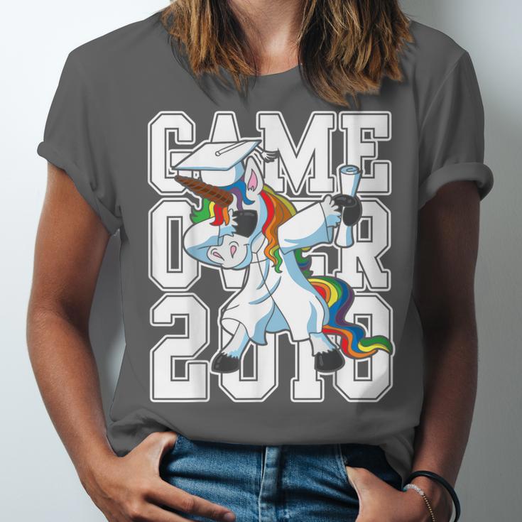 Class Of 2018 Graduation Dabbing Unicorn Shirt Unisex Jersey T-Shirt