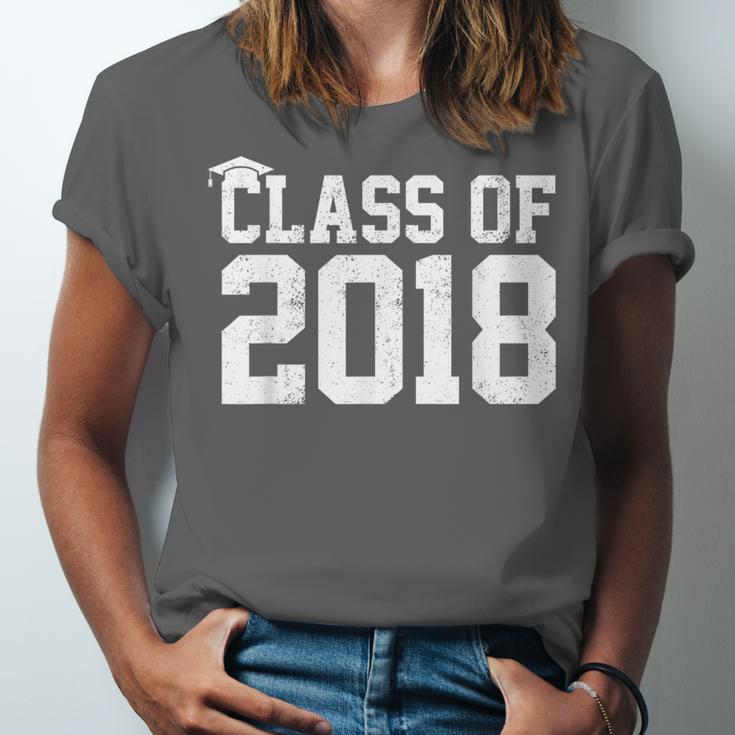 Class Of 2018 Graduation Senior High School College Unisex Jersey T-Shirt