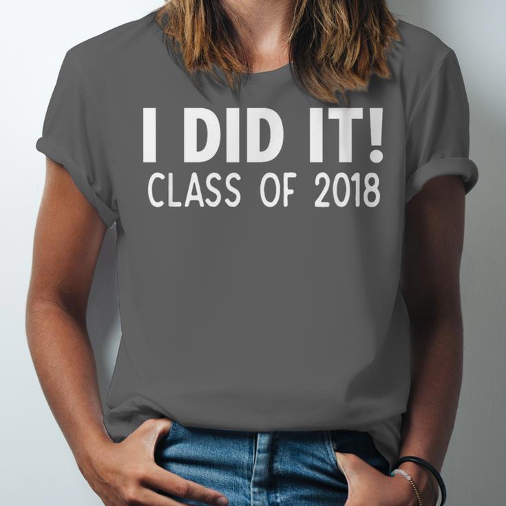 I Did It Class Of 2018 Senior Graduation Shirt Unisex Jersey T-Shirt