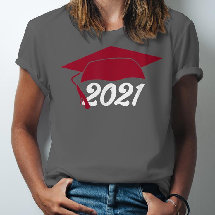 Class Of 2021 Burgundy Regalia Graduation Unisex Jersey T-Shirt