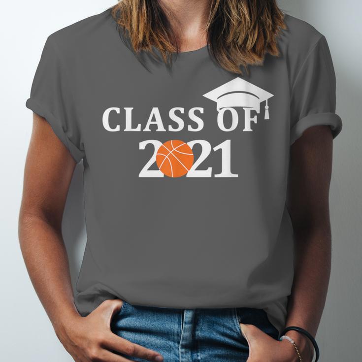 Class Of 2021 Graduation Him Her Basketball Pullover Unisex Jersey T-Shirt