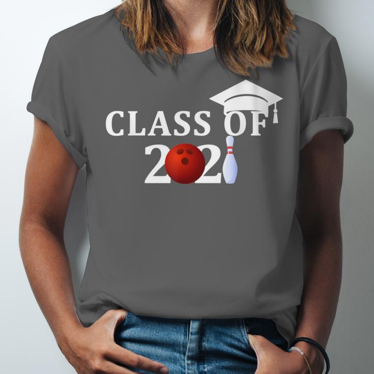 Class Of 2021 Graduation For Him Her Bowling Unisex Jersey T-Shirt