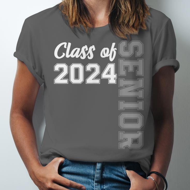 Class Of 2024 Senior 24 Shirt High School Graduation Party Unisex Jersey T-Shirt