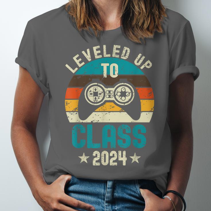 Class Of 2024 Senior Graduation Leveled Up Gamer Class 2024 Unisex Jersey T-Shirt