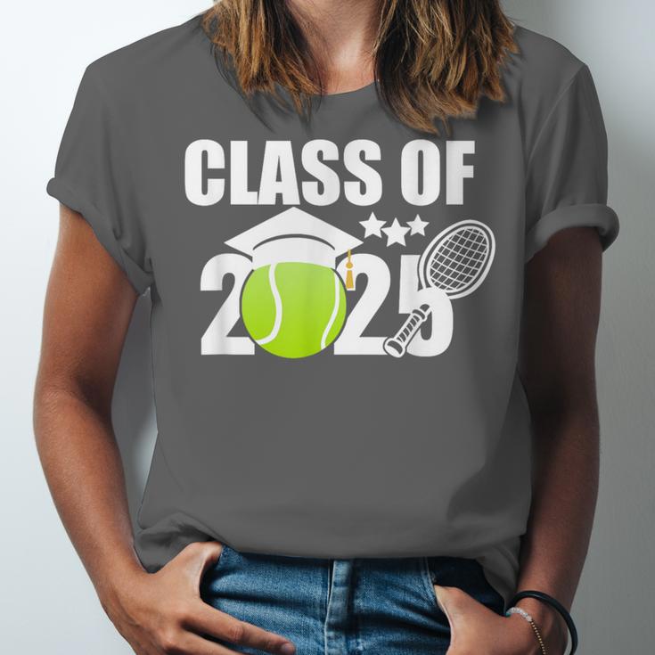 Class Of 2025 Graduation Senior Tennis Player Unisex Jersey T-Shirt