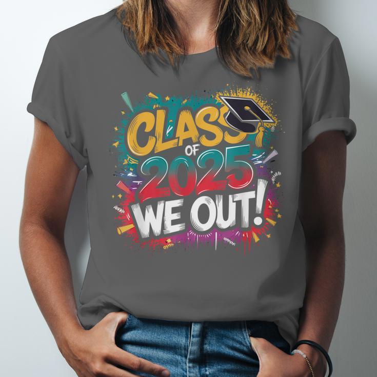 Class Of 2025 We Out Graffiti Graduation 2025 Unisex Jersey T-Shirt