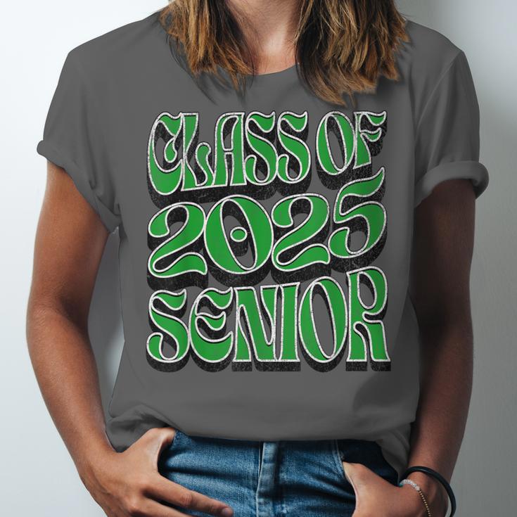 Class Of 2025 Senior Green Student Graduation Unisex Jersey T-Shirt