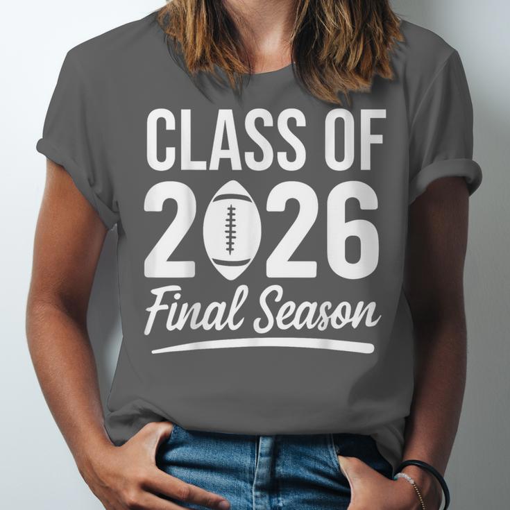 Class Of 2026 Final Season Senior 2026 Football Graduation Unisex Jersey T-Shirt