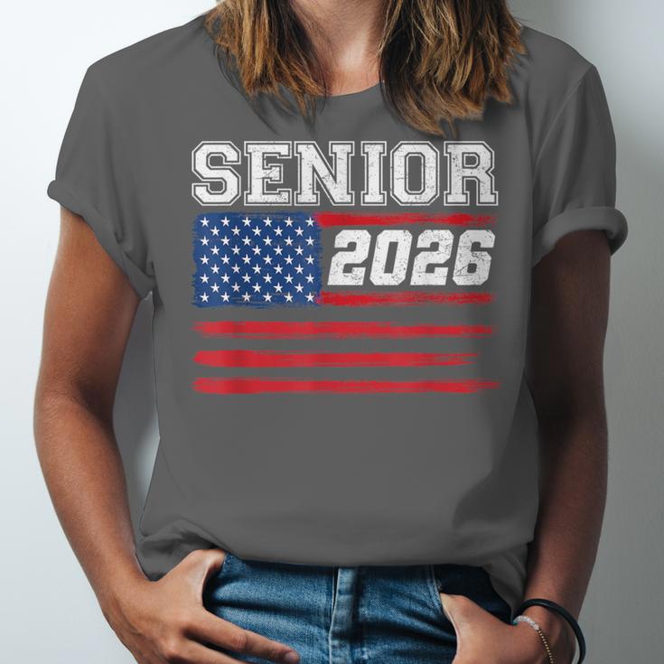 Class Of 2026 Senior Back To School American Flag Graduation Unisex Jersey T-Shirt