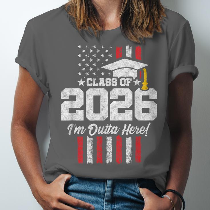 Class Of 2026 Senior Graduation American Flag Senior 2026 Unisex Jersey T-Shirt