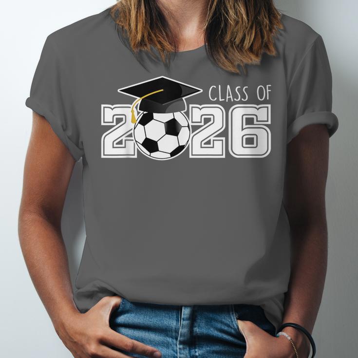 Class Of 2026 Senior 2026 Soccer High School Graduation Unisex Jersey T-Shirt