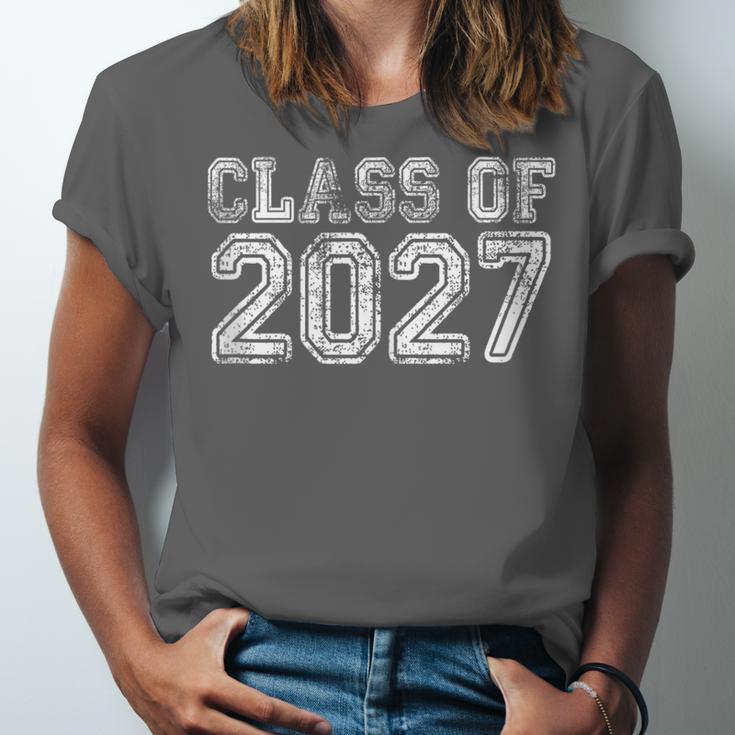 Class Of 2027 Grow With Me Future Graduation Year Unisex Jersey T-Shirt