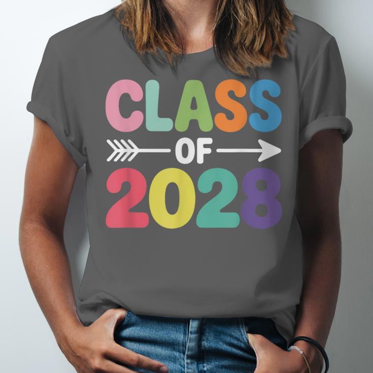 Class Of 2028 Colorful Graduation Unisex Jersey T-Shirt