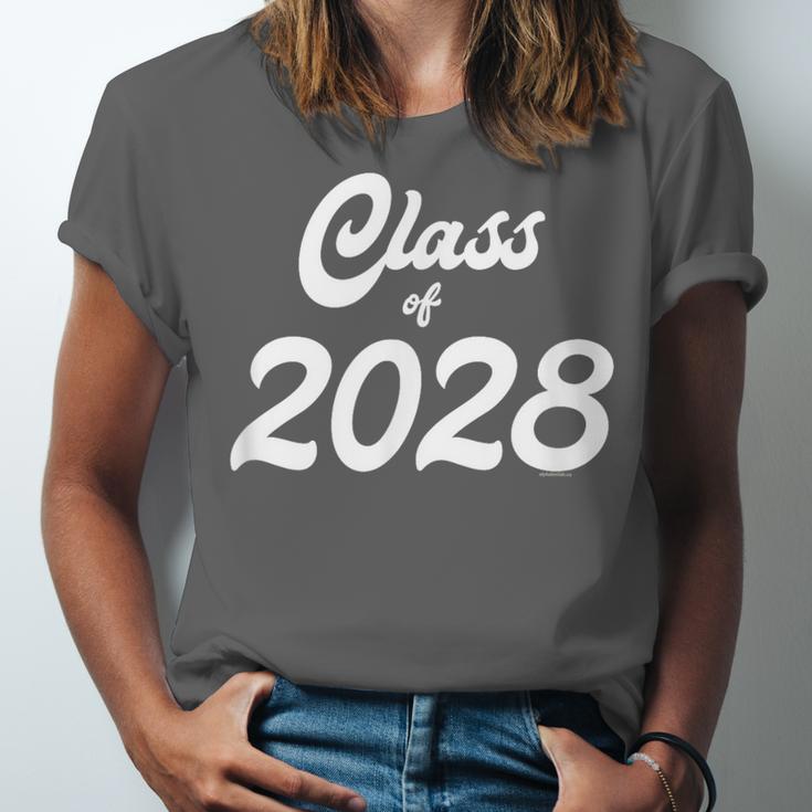 Class Of 2028 Shirt Graduation Him Her Senior Class Unisex Jersey T-Shirt