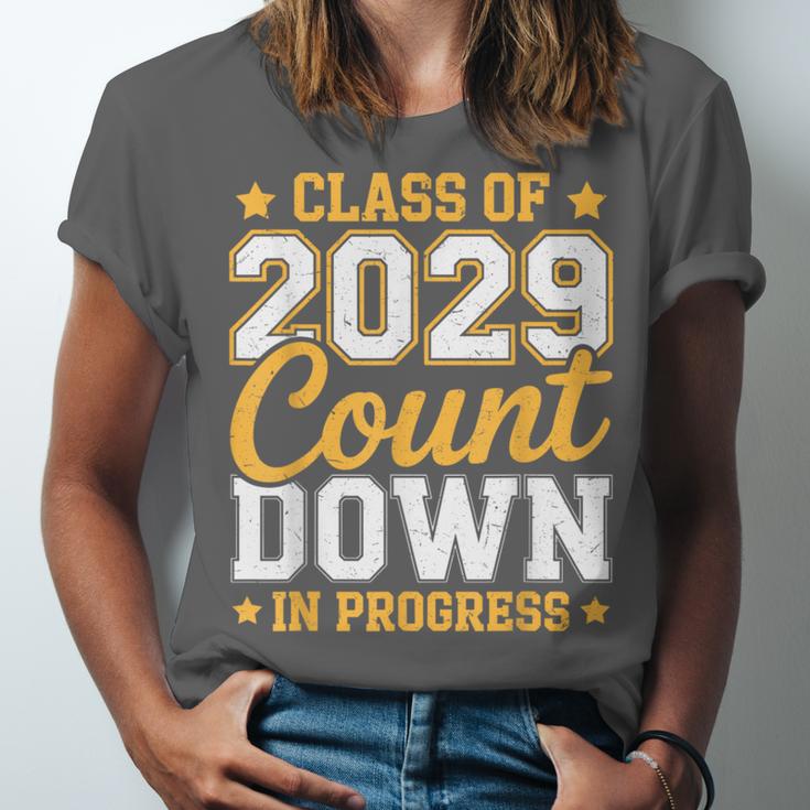 Class Of 2029 Count Down Fun First Day 8th Grade Graduation Unisex Jersey T-Shirt
