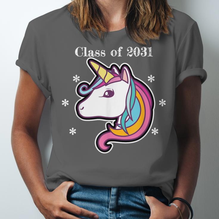 Class Of 2031 Graduation Year UnicornShirt Unisex Jersey T-Shirt