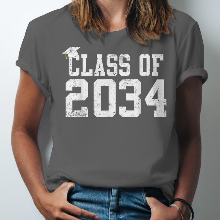 Class Of 2034 Grow With Me First Day Of School Graduation Unisex Jersey T-Shirt