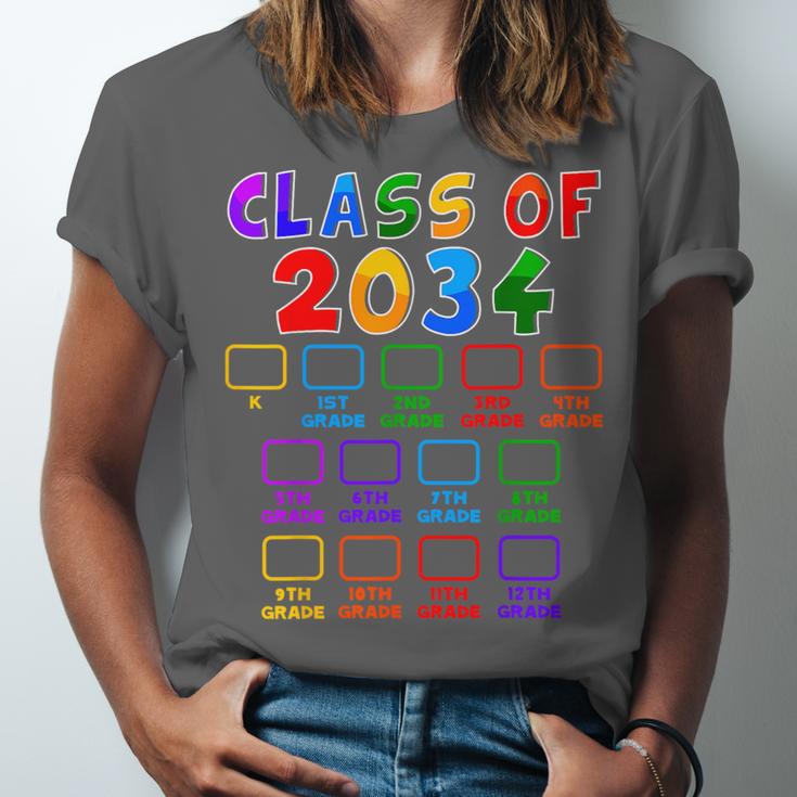 Class Of 2034 Grow With Me Graduation First Day Of School Unisex Jersey T-Shirt