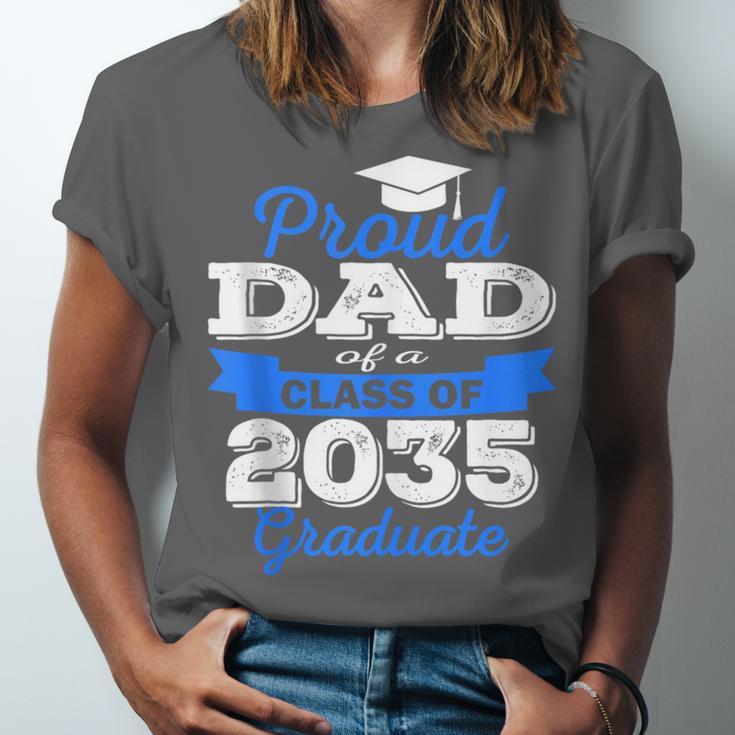 Class Of 2035 Graduation Parents Of Kindergarten Kid Dad Mom Unisex Jersey T-Shirt