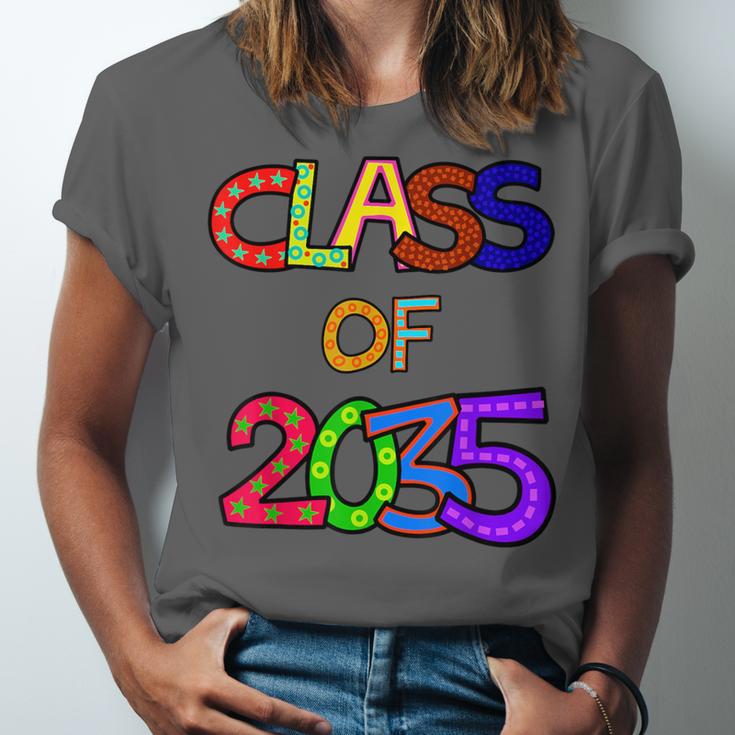 Class Of 2035 Grow With Me Kindergarten Graduation Unisex Jersey T-Shirt