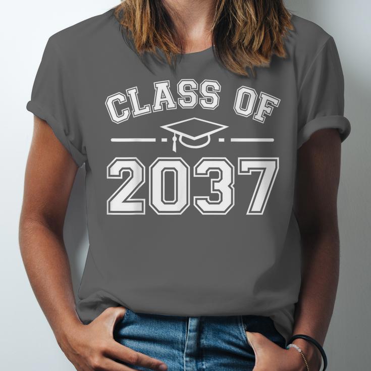 Class Of 2037 Grow With Me Graduation First Day Kindergarten Unisex Jersey T-Shirt