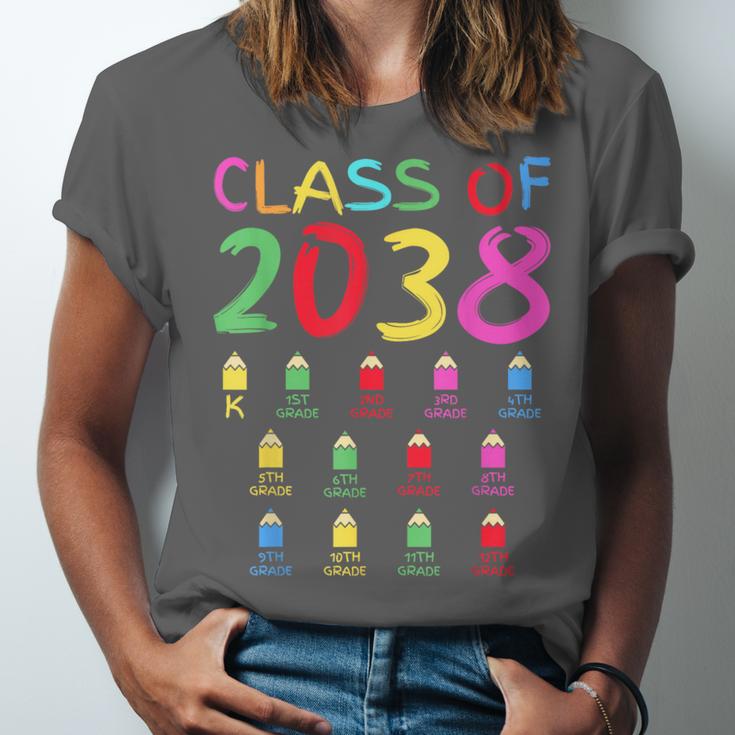 Class Of 2038 Senior Class 2038 Idea Graduation Grow With Me Unisex Jersey T-Shirt