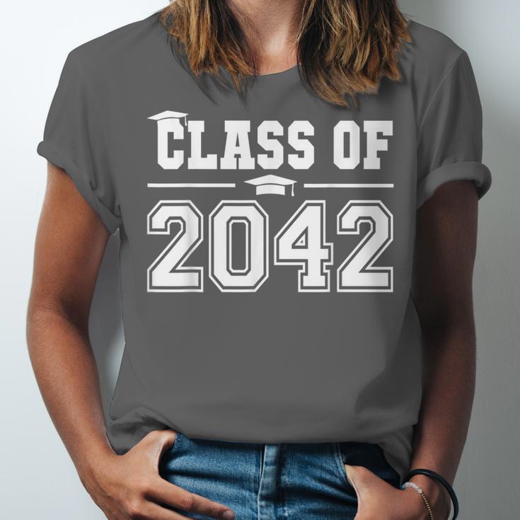 Class Of 2042 Grow With Me First Day Of School Graduation Unisex Jersey T-Shirt