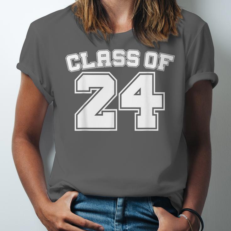 Class Of 24 2024 School Tee Shirt Graduation Class Party Unisex Jersey T-Shirt